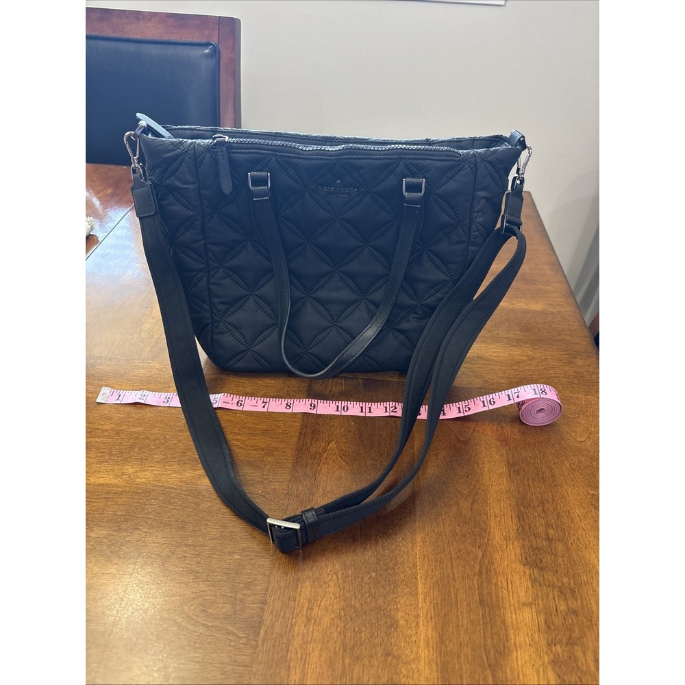 Black Kate Spade Jae Quilted Large Tote